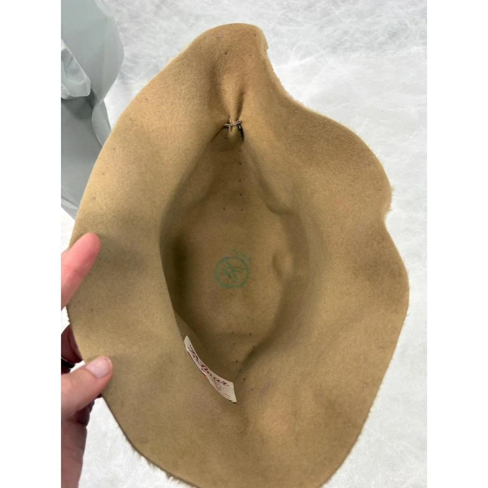 Vintage Betmar New York‎ Paris Faux Fur Bucket Hat Camel Tan Aura Mid Century